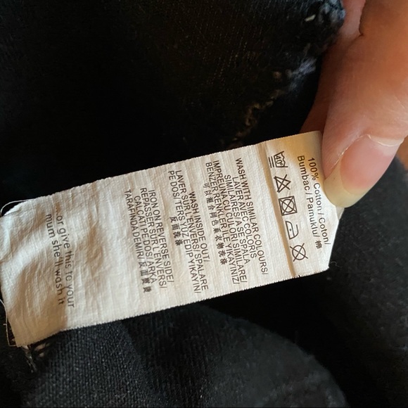 Missguided High Waisted Destroyed Mini Denim Skirt | Black | 0 - Picture 8 of 8